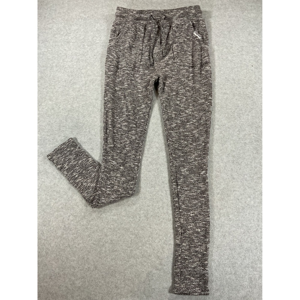 Gymshark Womens Small Charcoal Marl Ribbed Knit Lounge Joggers Gray 2659